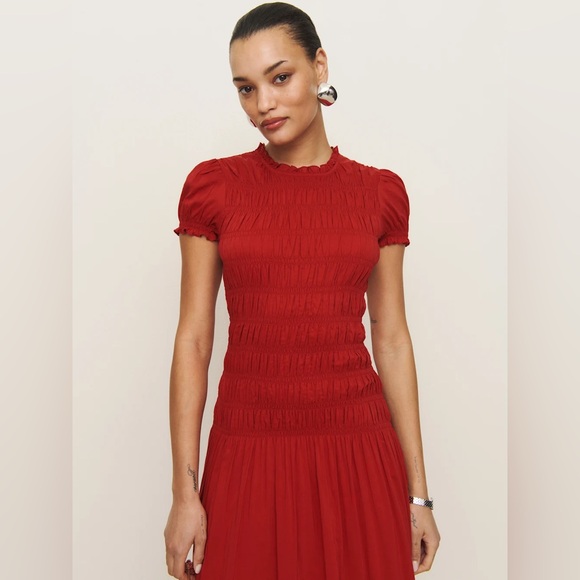 Reformation Kiria Dress in Lipstick Red. Brand new without tags,  never worn. - Picture 5 of 16